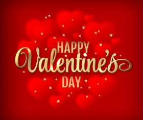 Valentine red background art vector 01