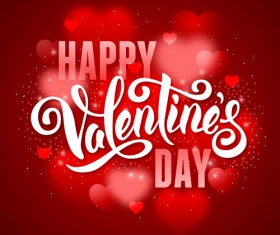 Valentine red background art vector 02