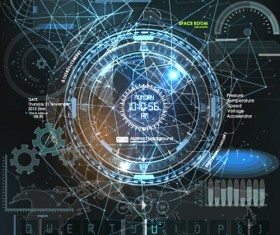 Vector modern Infographics HUD elements vector 03