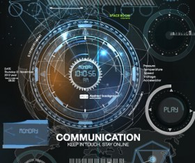 Vector modern Infographics HUD elements vector 04