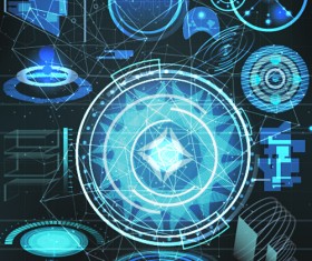 Vector modern Infographics HUD elements vector 05