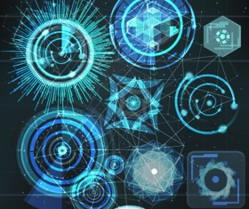 Vector modern Infographics HUD elements vector 06