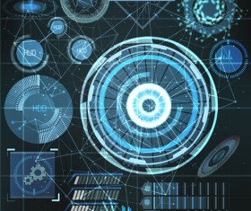 Vector modern Infographics HUD elements vector 07
