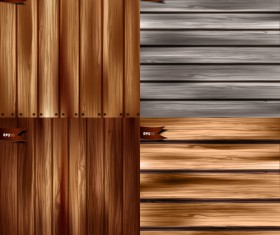 Vector wooden textures background design set 05