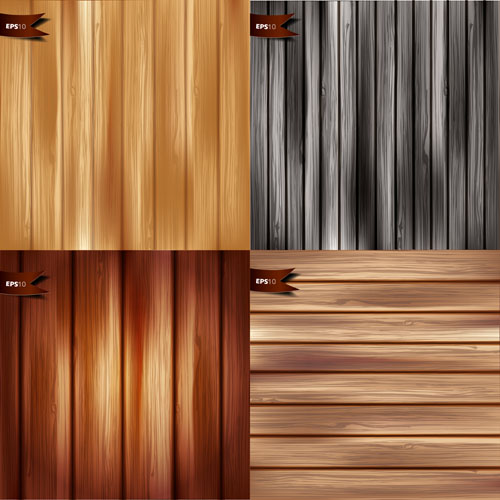 Vector wooden textures background design set 06