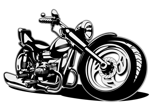 Vintage motorcycle illustration design vector 01 - Vector Car free download