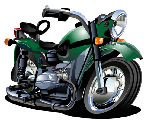 Vintage motorcycle illustration design vector 04 free download