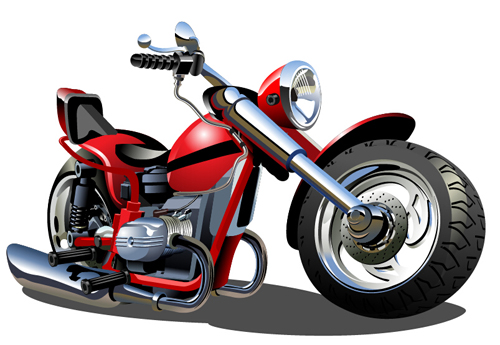 Download Vintage motorcycle illustration design vector 06 free download