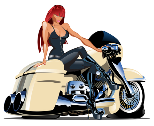 Vintage motorcycle illustration design vector 10