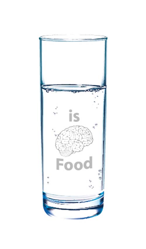 Water brain food design vector