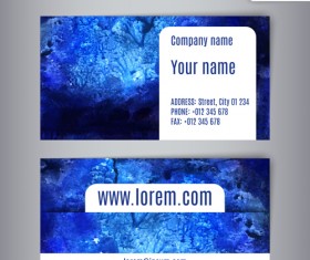 Watercolor business card creative vectors 01