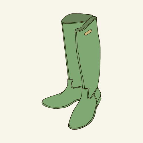 Woman boots hand drawn vector 02