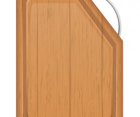Wooden cutting board vector design set 07