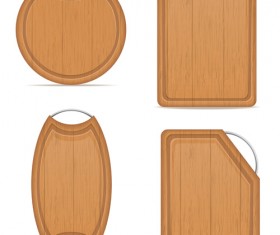 Wooden cutting board vector design set 10