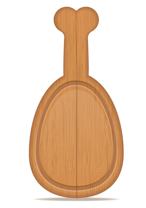Wooden cutting board vector design set 12