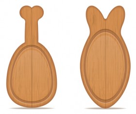 Wooden cutting board vector design set 13