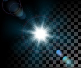 lights with halation vector background