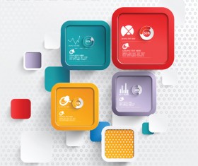 3D Infographics creative vectoe material 07