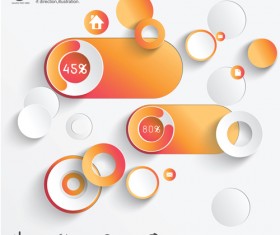 3D Infographics creative vectoe material 08
