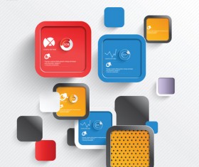 3D Infographics creative vectoe material 09