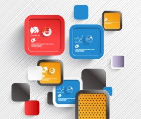 3D Infographics creative vectoe material 10