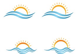 Abstract sun icons set