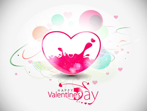Abstract valentines day design vectors 01