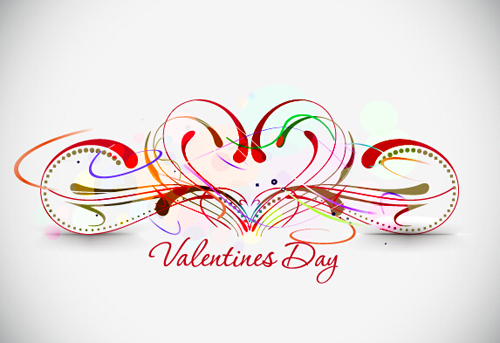 Abstract valentines day design vectors 02