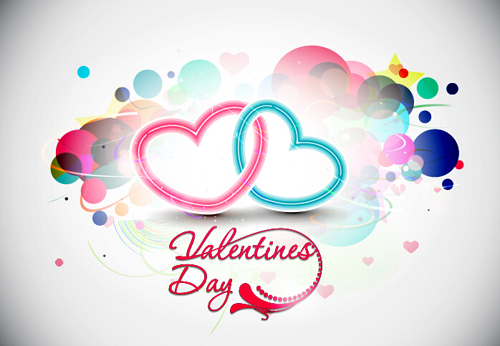 Abstract valentines day design vectors 03