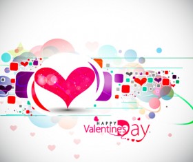 Abstract valentines day design vectors 05