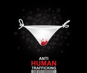Anti human trafficking public service advertising templates vector 02