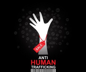 Anti human trafficking public service advertising templates vector 04