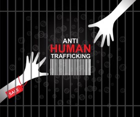 Anti human trafficking public service advertising templates vector 05