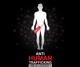 Anti human trafficking public service advertising templates vector 06