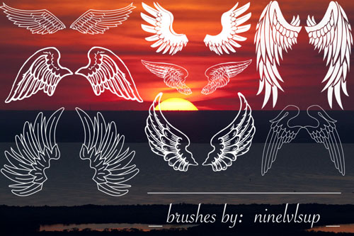 Beautiful Wings Photoshop brushes