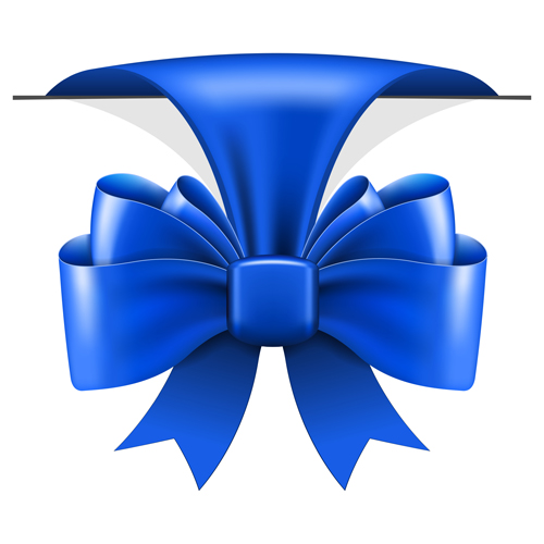 Beautiful blue bow vector
