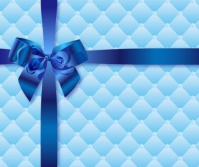 Beautiful bow gift cards vector material 03