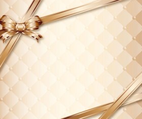 Beautiful bow gift cards vector material 06