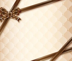 Beautiful bow gift cards vector material 11