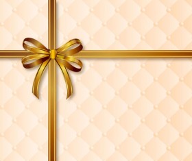 Beautiful bow gift cards vector material 12