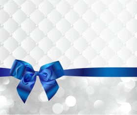 Beautiful bow gift cards vector material 13