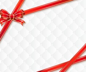 Beautiful bow gift cards vector material 15