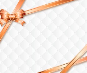 Beautiful bow gift cards vector material 16