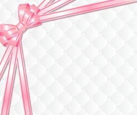 Beautiful bow gift cards vector material 17