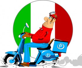 Best pizza delivery cartoon styles vector 02