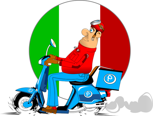 Best pizza delivery cartoon styles vector 02