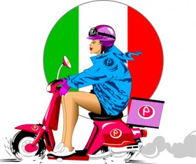 Best pizza delivery cartoon styles vector 05