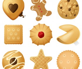 Biscuit food design vectors 02