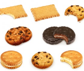 Biscuit food design vectors 04