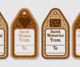 Biscuit tags design vectors
